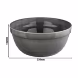 (6 ks) Mísa EMMA - Melamin - 2,3 l - kulatá - Ø 230 mm - stohovatelná - vhodná do myčky - nevhodná do mikrovlnky - šedá