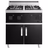 Gazlı Ocak PROFESYONEL - 23kW - 4 Brülörlü - Dolaplı, 2 Kapı - Yüksek Güçlü Brülörlü