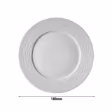 (24 Stück) SEA WAVE - Teller - flach - Ø 180mm - Weiß