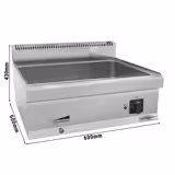 Baño María de sobremesa eléctrico - 1x GN 1/1 y 3x GN 1/9 - 1,2 kW - con grifo de vaciado