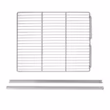 Paslanmaz Çelik Ray Seti - Destek Izgaralı - 620x800mm - dahil: Destek Izgarası & 2 çift ray - için: BKG800 & BTKG800 - Sol & Sağ Ray