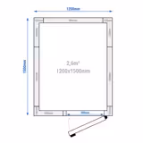 Edelstahl Kühlzelle - 1200x1500mm - 2,6m³