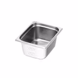 (6 pieces) - Stainless steel GN container 1/2 - perforated - height 150 mm