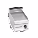 Elektrische bakplaat - 4,8kW - Glad - Bakoppervlak: 400x714mm