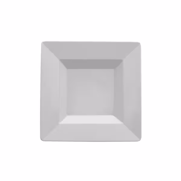 (12 pièces) MAYA - Assiette - Creuse & Carrée - 210x210 mm - Blanc