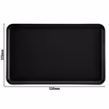 (12 stuks) CAMBRO | CAMTREAD® - Glasvezel tray - rechthoekig - 325x530mm - Zwart
