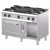 Gasfornuis - Giuseppe 700 - 1200x730mm - 39,5 kW - 6‑pits - incl. gas statische oven - 6,0 kW