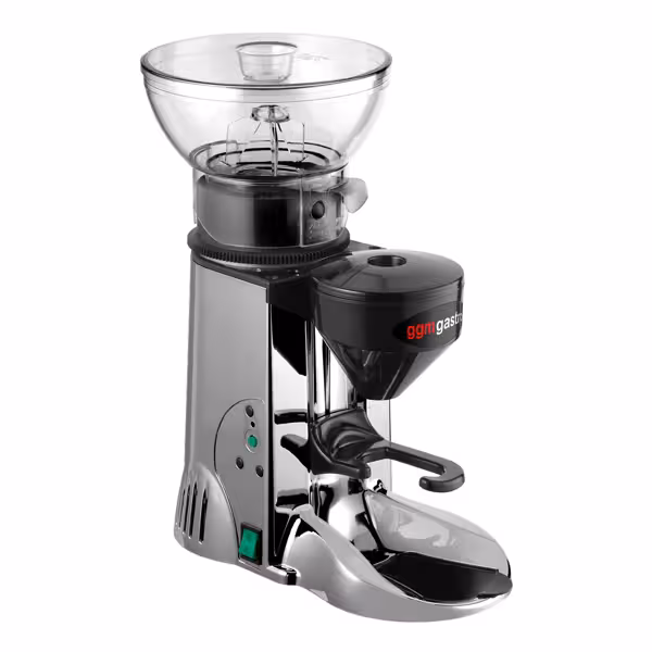 Kaffeemühle - 1kg - 77dB - Mit direkter Ausgabe - Silber