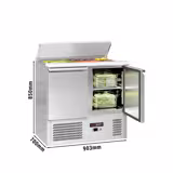 Saladette réfrigérée ECO - 903mm - 240L - 2 portes - avec découpe pour 2x GN 1/1 & 3x GN 1/6 & Couvercle inox