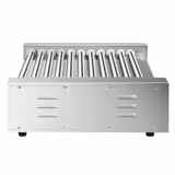 Griglia per hot dog a rulli / Hot Dog Grill - con 11 rulli - professionale - da banco - doppia zona - acciaio inox
