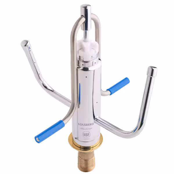 Glazen spoeler PROFESSIONEEL - voor bladmontage - met automatische waterafsluiting