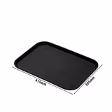 (12 stuks) CAMBRO | CAMTREAD® - Glasvezel dienblad - rechthoekig - 415x305mm - hoog profiel - Zwart