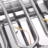 Grătar pe gaz - 10 kW - 3 arzătoare - incl. bază mobilă, suport pentru grătar și tavă