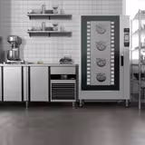 Four mixte électrique - Écran tactile - écran tactile 7" - 20x GN 1/1 - avec système de lavage, sonde à cœur & chariot à plateaux