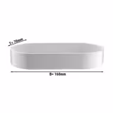 (6 pcs) Dessert Bowl - Porcelain - 160x70mm - White