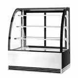 Vetrina pasticceria refrigerata - 414l - 1200mm - Doppio vetro - con 3 ripiani - LED interni; porte posteriori scorrevoli