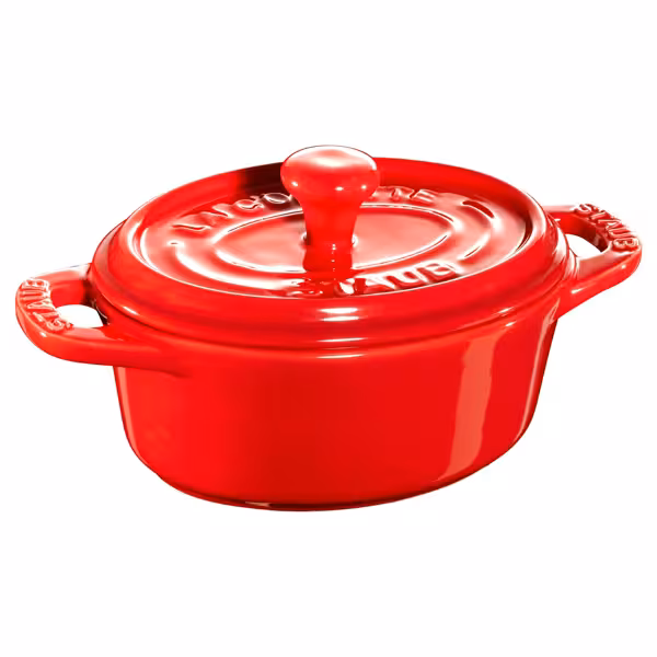 STAUB | CERAMIQUE - Mini Kookpot - Ø 100mm - Ovaal - Keramiek - Kersenrood