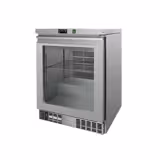 Kyl-/frysskåp Rostfritt stål PREMIUM - 595 mm - 110 liter - ned till -18 °C - med 1 glasdörr - Dubbelt glasade dörrar, R290