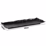 (6 stuks) Dienblad MARONE - Melamine - 39x16cm - hoogte: 30mm - Zwart/Bruin