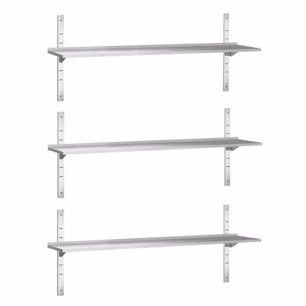 Étagère murale PREMIUM - 1800 x 300 mm - avec 3 niveaux