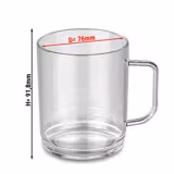 (50 pcs) Polycarbonate Mug - Clear - 250 ml - Break-Resistant