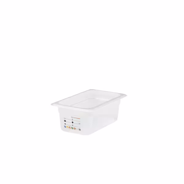(6 stuks) CAMBRO | SafeTrak - Polypropyleen bakjes GN 1/4 - Melkachtig - Hoogte: 100mm