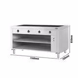 Balcão de Buffet KOPENHAGEN - 1560mm - com Placa de Aquecimento - Aço Inoxidável