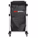 Powder‑Coated Aluminium Laundry Trolley – 150 L Foldable, Black Polyester Bag (Velcro)