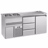 Comptoir à bière Premium PLUS – 1950 × 700 mm – 1 porte & 3 tiroirs