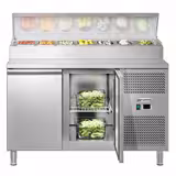 Pizza Hazırlık Buzdolabı ECO - 1360x700mm - 2 Kapılı - 7 x GN 1/3