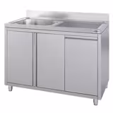 Pesuallasyksikkö - 1200x600mm - Jäteastia ja 1 allas vasemmalla