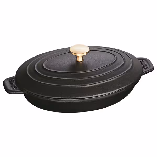 STAUB | SPECIALITIES - Bakvorm met deksel - ovaal - 230mm - Gietijzer - Zwart