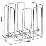 (6 peças) Porta-guardanapos - FIO - metal - para aprox. 150 guardanapos 1/4 de dobra - incl. pesos