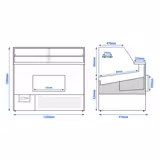 Commercial Refrigerated Serve-Over Counter - 1330 mm - 0 to +5°C - ventilated cooling - black - 169 L