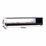 Tapasvitrine PREMIUM - 1376x405mm - 6x GN 1/3 - zwart