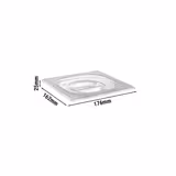 (6 stuks) polycarbonaat - GN-deksel GN 1/6 - hoogte: 25mm - 176x162mm - transparant