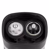 (6 st) 2‑i‑1 salt‑ och pepparkvarn - BOOGIE - Plast - Höjd: 80 mm - Svart