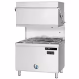 Lave-vaisselle à capot double paroi avec double panier traversant – Numérique – 22,2 kW – avec adoucisseur inclus – avec pompe de détergent, de rinçage et de vidange