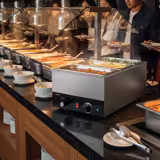 Bain-marie de banc, electric - 1,2 kW - GN 1/1 cu înălțime 150 mm - cu robinet de scurgere