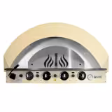 Gas pizzaoven - 1270x1476x795mm - 1 kamer - 1x9 pizza’s Ø25cm - tot 400°C - Handmatig - cremegeel