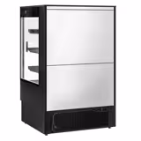 Wandkoelmeubel - 900mm - 287 liter - met 2 dubbelglas glazen schuifdeuren & 3 schappen - zwart