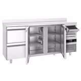 Barkoeledag PREMIUM - 2135x600mm - 570l - met 2 deuren & 2 laden, spatrand & uitklopper voor koffie