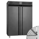 Koelkast RVS PREMIUM - GN 2/1 - 1400mm - 1400liter - tot -2°C tot +8°C - met 2 deuren - geforceerde koeling, LED‑verlichting & automatische ontdooiing - Anthrazit