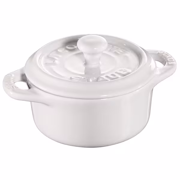 STAUB | CERAMIQUE - Mini Kookpot - Ø 100mm - Rond - Keramiek - Zuiver wit