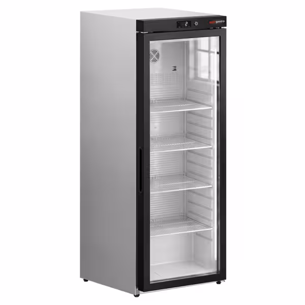PREMIUM stainless steel storage fridge - 400 litres - with 1 glass door