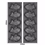 Placas para máquina de tartaletas TMOPH - Molde: 5x Pez Tayaki