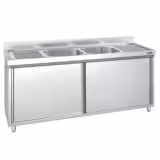 Spoelbakkast PREMIUM - 2000x700mm - met 2 spoelbakken in het midden