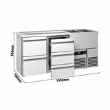 Barkylbänk PREMIUM - 1950x700 mm - 5 lådor