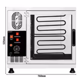 Machine à gâteau cheminée professionnelle - 3,5 kW - avec 16 Rouleaux de cuisson pointus