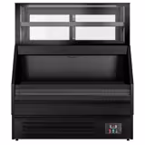 Πάγκος πωλήσεων - 1200mm - 199 λίτρα - με φωτισμό LED, πάνω και κάτω ράφι